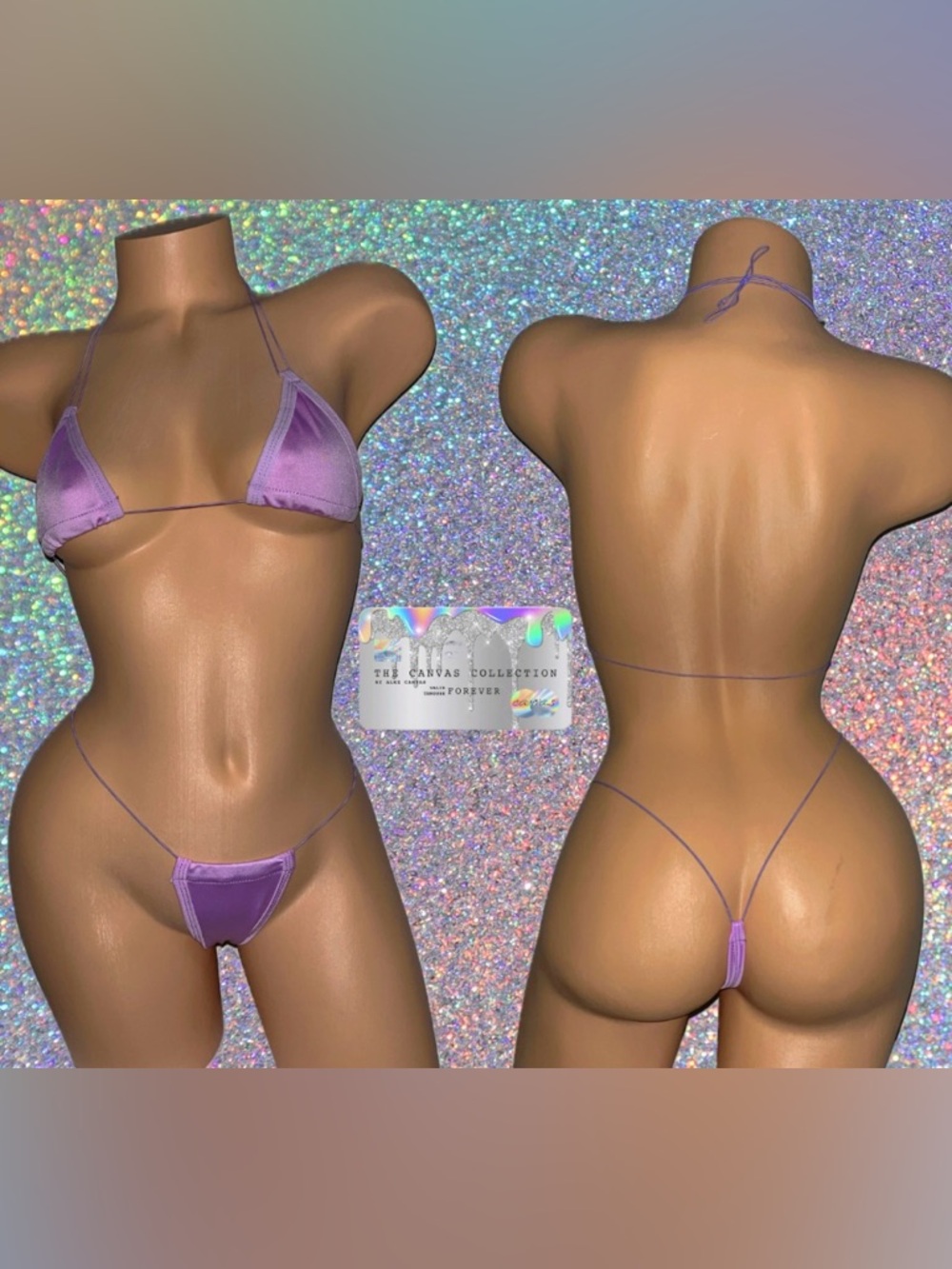 EXOTIC DANCEWEAR: Light Purple 2 Bikini piece Set
